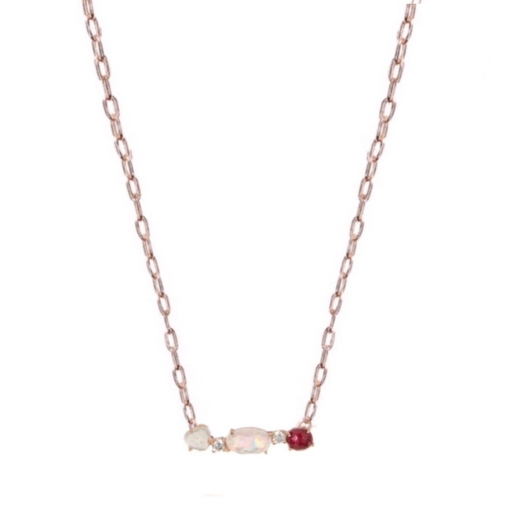 NADRI • Semiprecious Three Stone Fizzy Necklace
